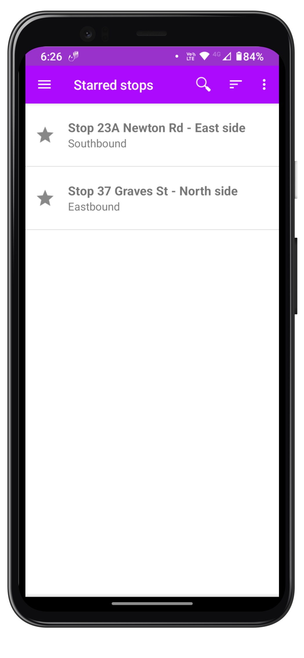 Starred Stops